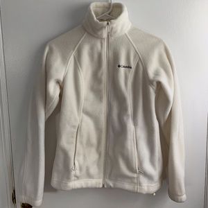 Columbia White Fleece Jacket